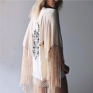 Spell Stag Amulet Fringe Kimono